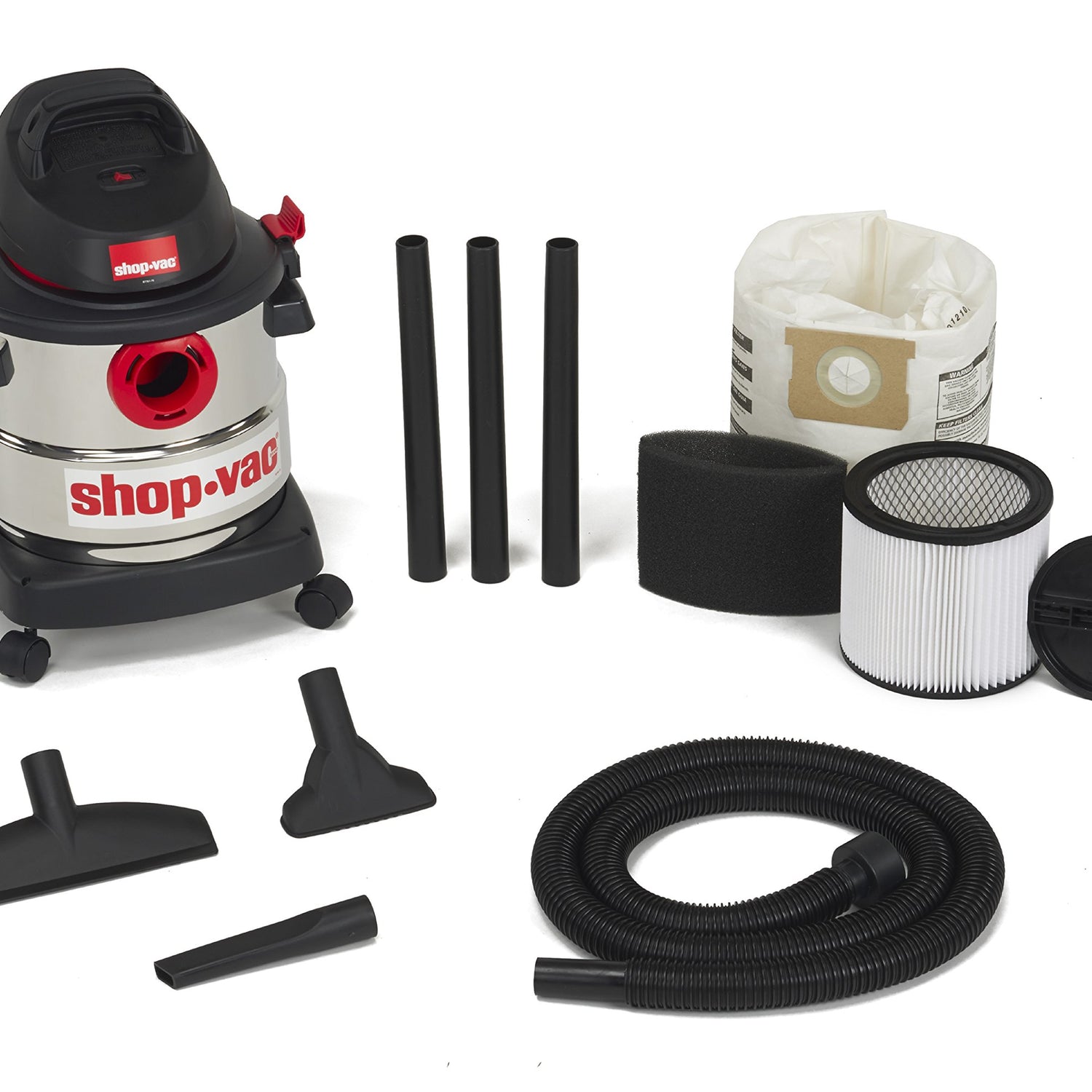 Shop-Vac 5989300 5-Gallon 4.5 Peak HP Stainless Steel Wet Dry Vacuum,Black, Black Shop-Vac