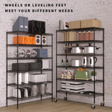 YYkokocat 6-Tier Wire Shelving Unit 2100Lb Capacity Adjustable Storage Shelves Heavy Duty Storage Rack with Wheels NSF Metal Shelf for Closet Kitchen YYkokocat