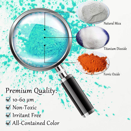 Epoxy Resin Color Pigment - Huge 100g/3.5 Ounces Metallic Mica Powder for Epoxy Resin Art Coloring, Slime Making - Cosmetic Grade Resin Color Dye for - WoodArtSupply