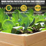 MUPATER Raised Garden Bed Outdoor for Vegetables with Legs, Large Elevated Garden Planter Box Wooden with Liner Design for Herbs, Natural MUPATER