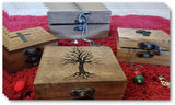 JB&C Premium Tree of Life Engraved Wooden Decorative Box, Jewelry Box for Keepsake, Trinket Box (5.75 x 4.75 x 2.5) JB&C Premium