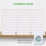 GREEN LIFESTYLE Terry Towels, White Rags, Bar Towels 100% Cotton Absorbent and Durable, Multipurpose Cleaning Rags, Cotton Cleaning Rags, Kitchen GREEN LIFESTYLE