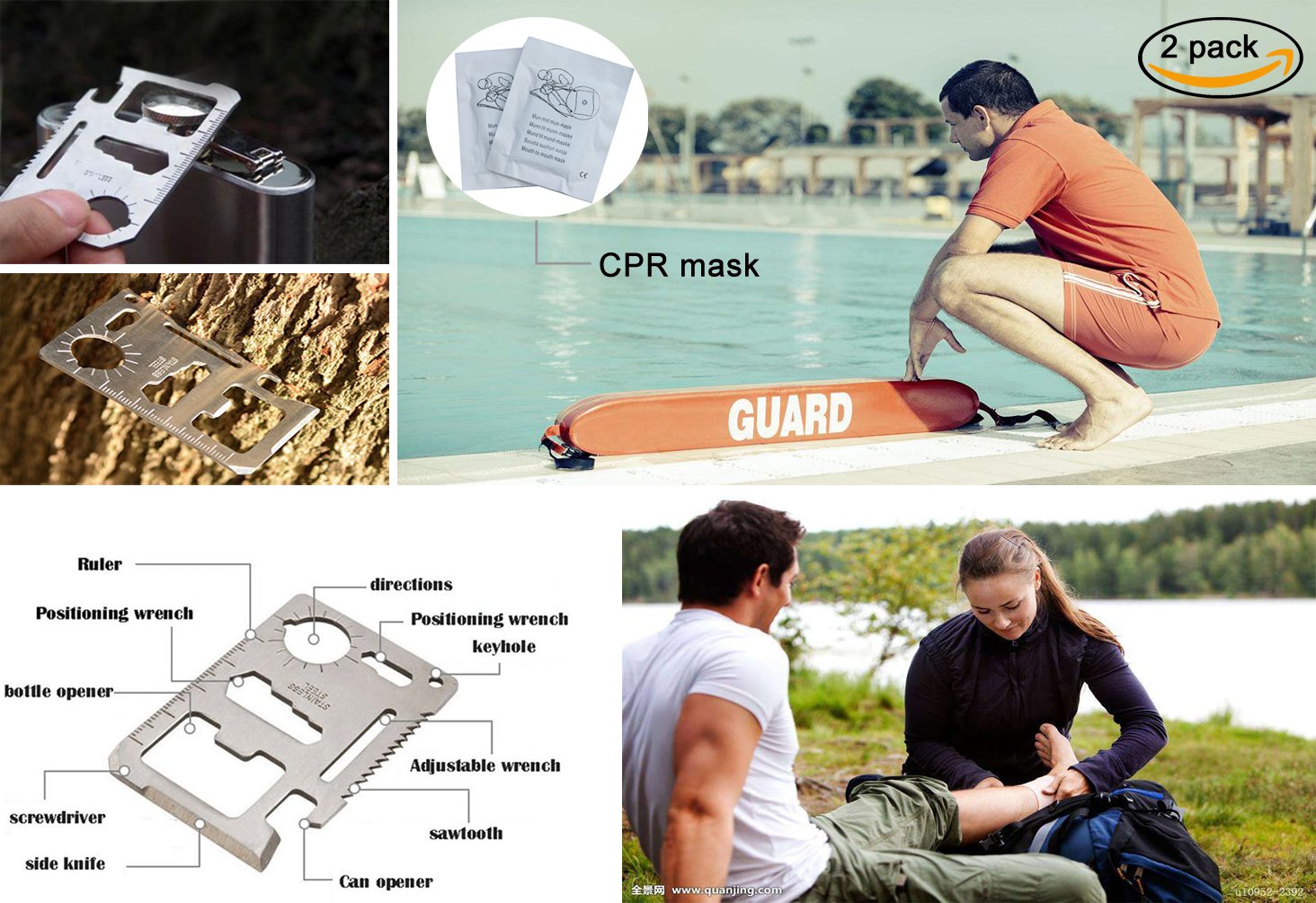 Compact First Aid Kit (228pcs) Designed for Family Emergency Care. Waterproof EVA Case and Bag is Ideal for The Car, Home, Boat, School, Camping, SHBC