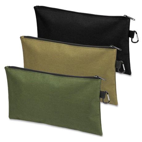 3 Pack Tool Bag Zipper Pouch, Premium Tool Pouch, Utility Multipurpose Storage Organizer Tool Pouches with Carabiner Metal Zipper for Tools, Travel COIDEA