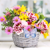 Wooden Butterfly Ornaments to Paint Spring Decoration Cutouts Unfinished 24PCS 3.5 x 3 inches, DIY Blank Unfinished Wood Discs Ornament for Home Sophena