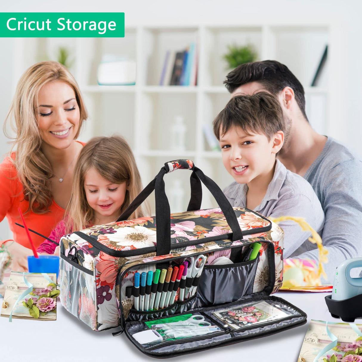 IMAGINING Carrying Case Bag Compatible with Cricut Maker, Maker 3, Explore Air 2, Explore 3, Large Opening Cricut Storage for Cricut Accessories IMAGINING
