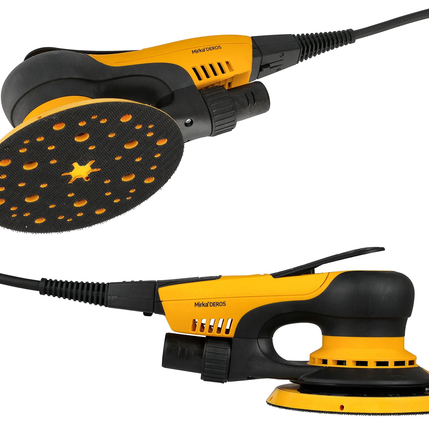 Mirka MID65020CAUS Direct Electric Random Orbital Sander, 6-Inch, Yellow, Black Mirka