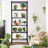 YYkokocat 6-Tier Wire Shelving Unit Detachable Storage Shelves with 8 Adjustable Feet 59" H x 23" x 13" Kitchen Storage Rack Adjustable Metal Shelf YYkokocat