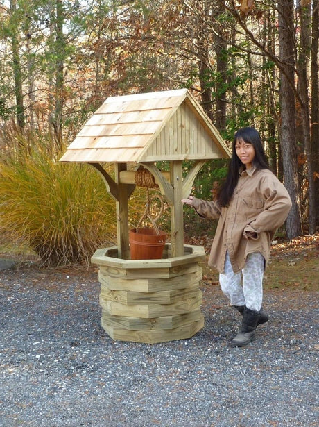 Woodworking Plans for a 6 ft. Wishing Well. Printed DIY Instruction Guide 36 pages. Photos at Every Step. How to Build an Octagon Wishing Well. Chesapeakecrafts