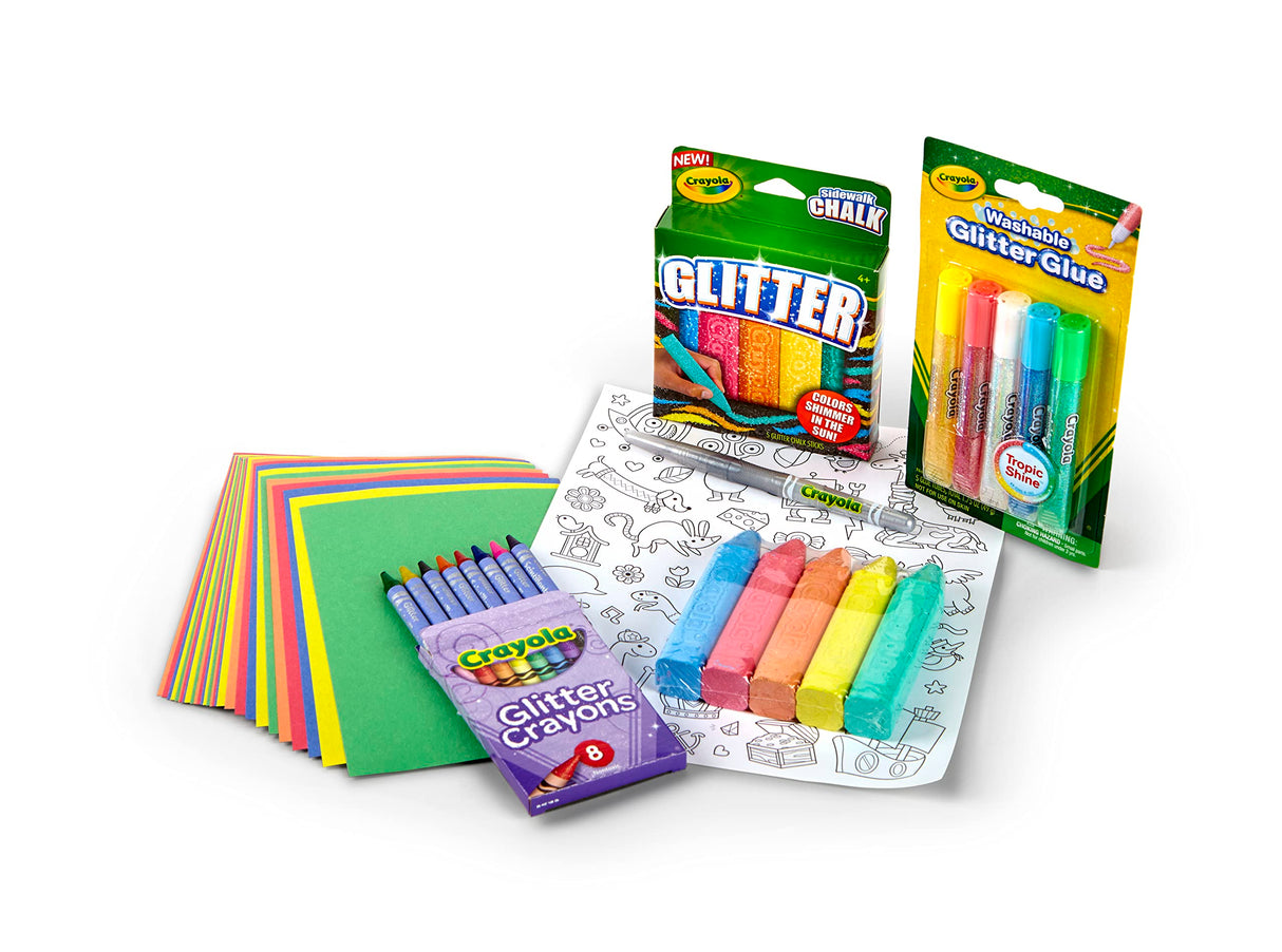 Crayola All That Glitters Art Case Coloring Set, Toys, Gift for Kids Age 5+ Crayola