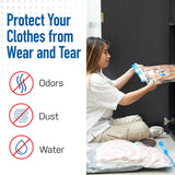 Variety 15 Pack Spacesaver Vacuum Bags Storage - Save 80% Clothes Storage Space - Vacuum Sealer Bags for Comforters, Blankets, Bedding, Clothing - Spacesaver