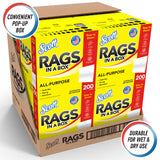 Scott® Rags In A Box™ (75260), White, 200 Shop Towels/Box, 8 Boxes/Case, 1,600 Towels/Case SCOTT SHOP ORIGINAL