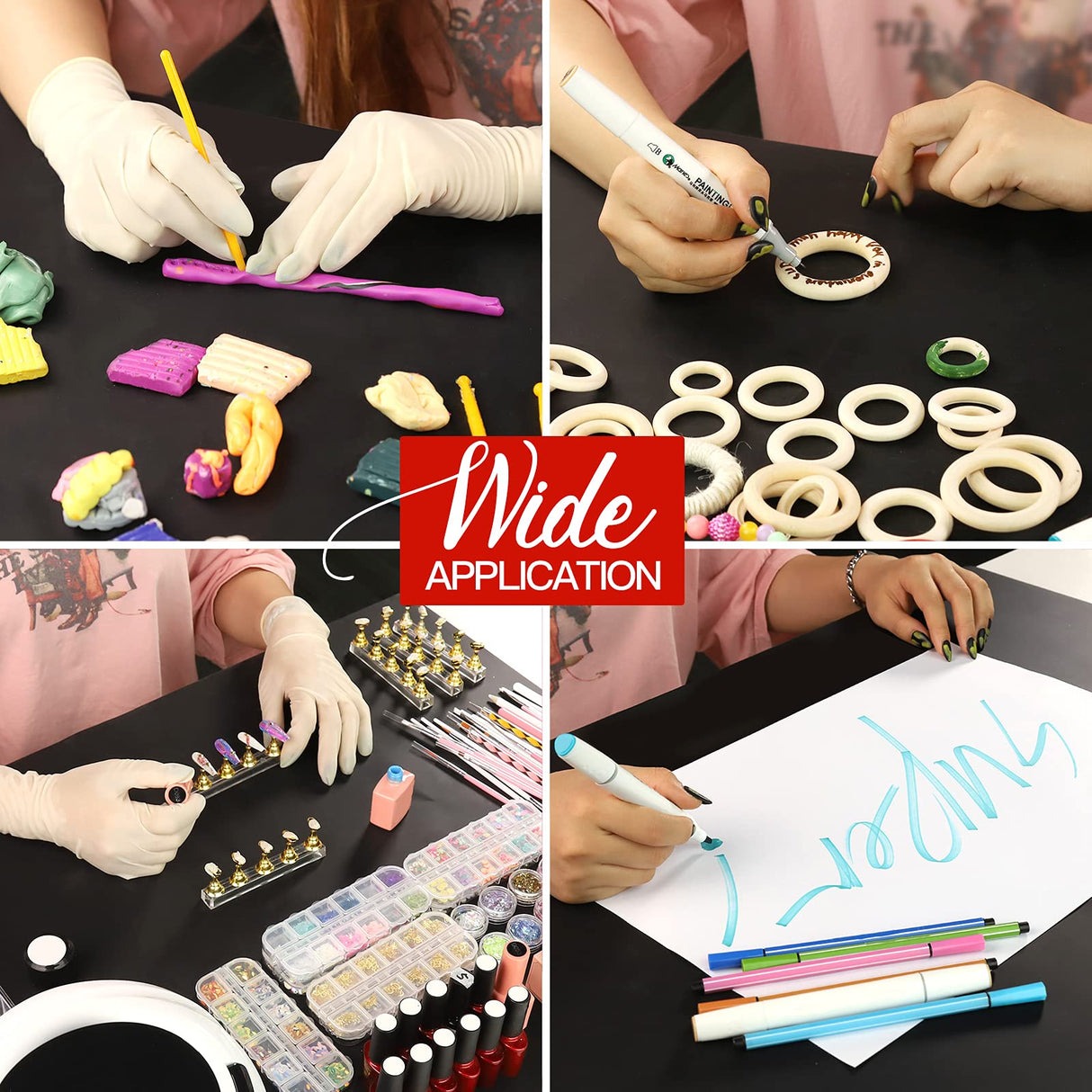 LEOBRO Silicone Mat, 23.4”x 15.6”Large Silicone Mats for Crafts, Playdough Mat, Thick Silicone Sheet for Jewelry Resin Molds, Nonstick Clay Mat, LEOBRO