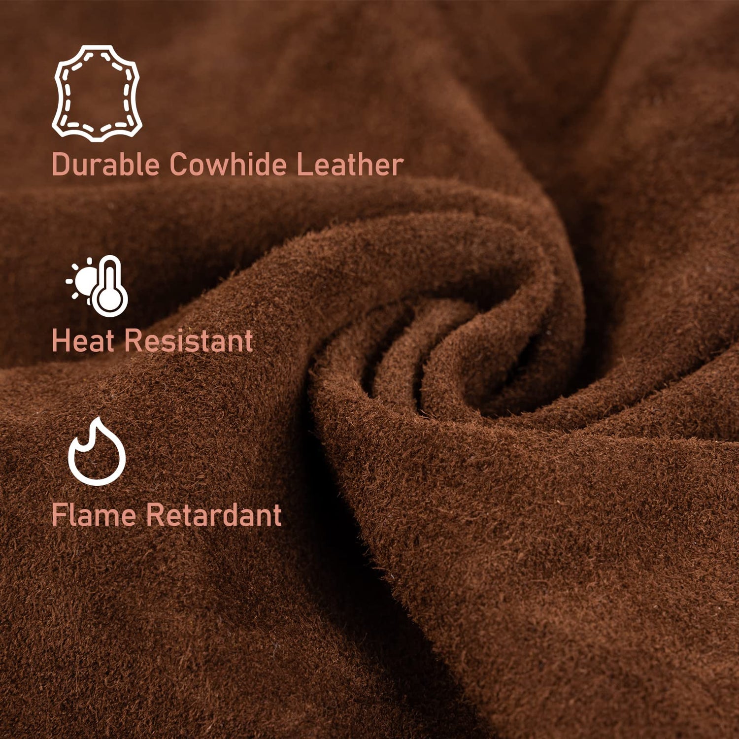 YESWELDER Leather Welding Work Shop Apron with 6 Pockets Heat Flame Resistant Cowhide Welder Apron Heavy Duty Blacksmith Aprons Adjustable for YESWELDER