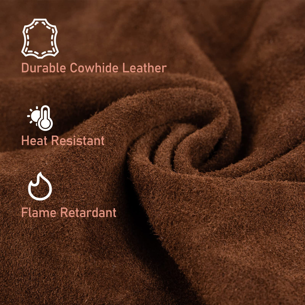 YESWELDER Leather Welding Work Shop Apron with 6 Pockets Heat Flame Resistant Cowhide Welder Apron Heavy Duty Blacksmith Aprons Adjustable for YESWELDER