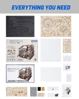 RoWood 3D Puzzles for Adults, Model Kits for Adults to Build, Wooden Town Christmas Birthday Gifts for Teens- Marble Night City RoWood