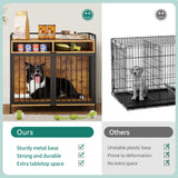YITAHOME Large Dog Crate, 41" Heavy Duty Dog Kennel with 2 Drawers End Table, Wooden Dog Cage Indoor Dog House Pet Crate Table with Double Doors for YITAHOME