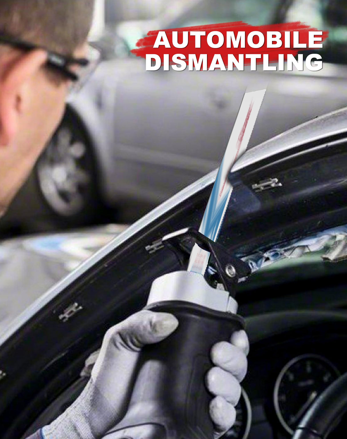 EZARC Reciprocating Saw Blade, 6-Inch Bi-Metal Sawzall Blades 14+18TPI for Steel Demolition R610DM (5-Pack) EZARC