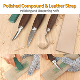 JIAN Wood Carving Tools Set - Wood Carving Knife Kit for Beginners, Adults, and Kids, Includes 3 Whittling Knives for DIY Woodworking and Carving JIAN