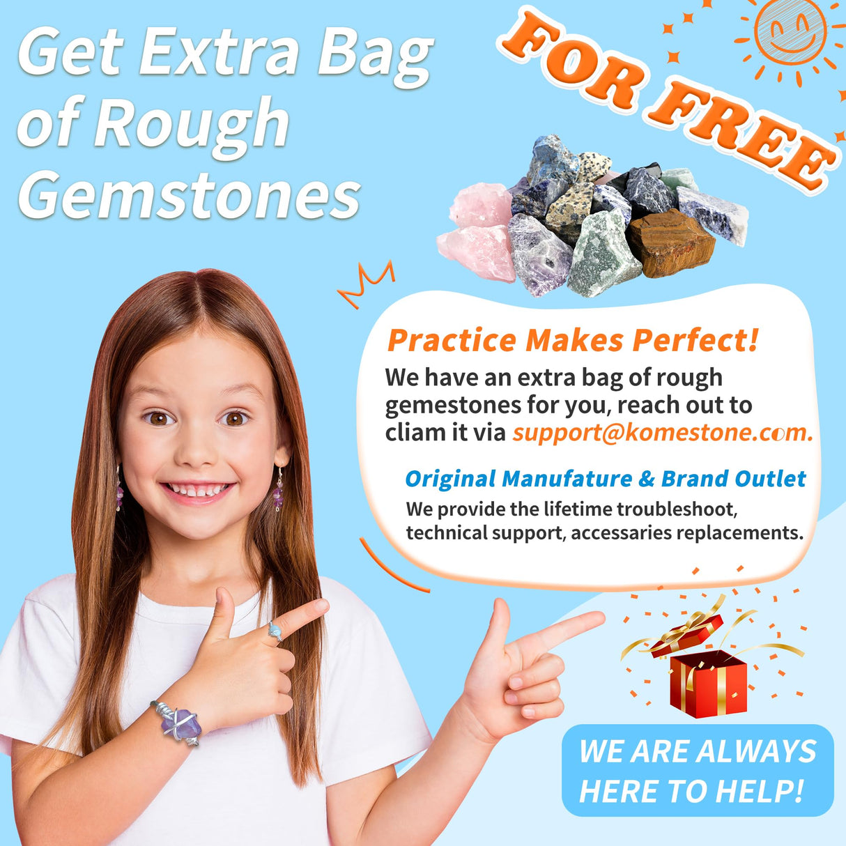 KomeStone K2 Elite Professional Rock Tumbler Kit, Ultra Quiet & Cutting Edge Brushless Motor Rock Polisher for Adults & Rock Collector, KomeStone