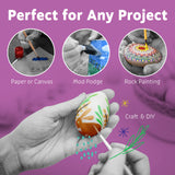 Artlicious Paint Brushes - Acrylic Paint Set and Detail Paint Brushes for Kids - Use with Craft, Watercolor, Oil, Gouache Paints, Face Art, Washable Artlicious