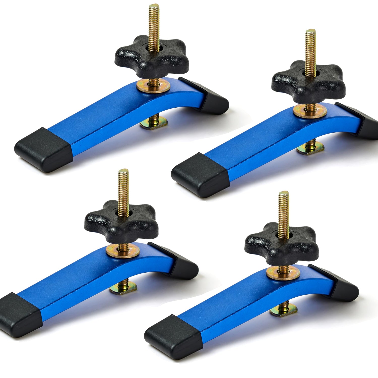 HOTTARGET Aluminum T-track Hold Down Clamps,6-3/8"L x 1-1/4"Width-Woodworking and Clamps - High Strength Aluminum Alloy 6063 - Fine Sandblast HOTTARGET