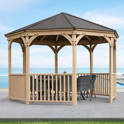 Yardistry Meridian 12' Octagon Gazebo - WoodArtSupply