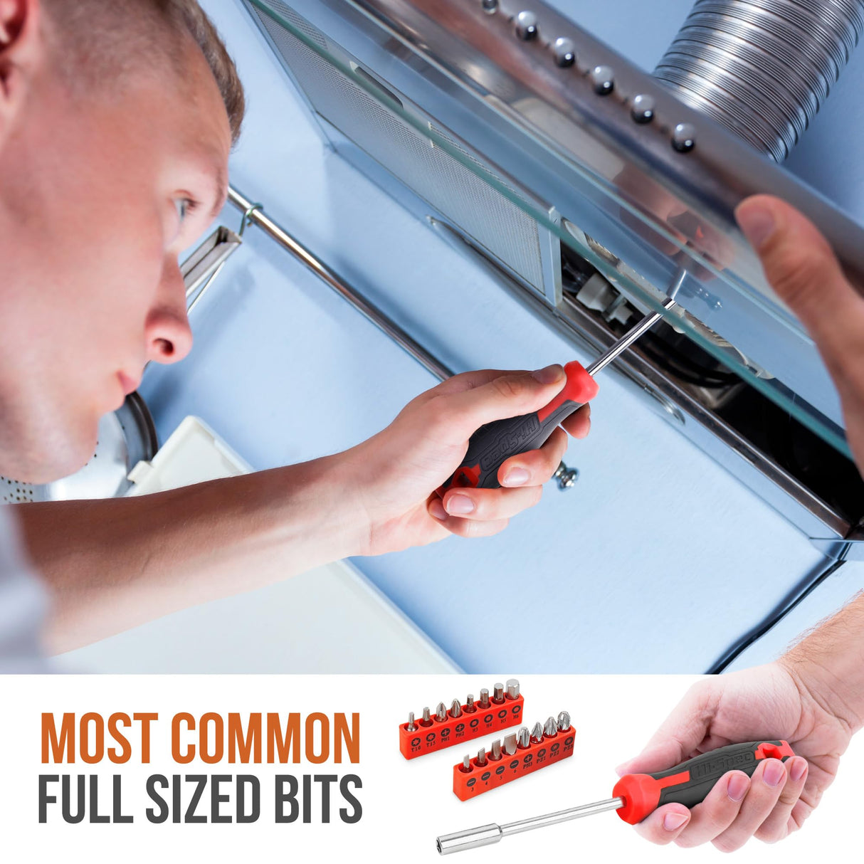 Hi-Spec 42pc Red Household DIY Small Tool Kit. Tool Box Set of Starter Basic Tools Kit for Home & Office Hi-Spec