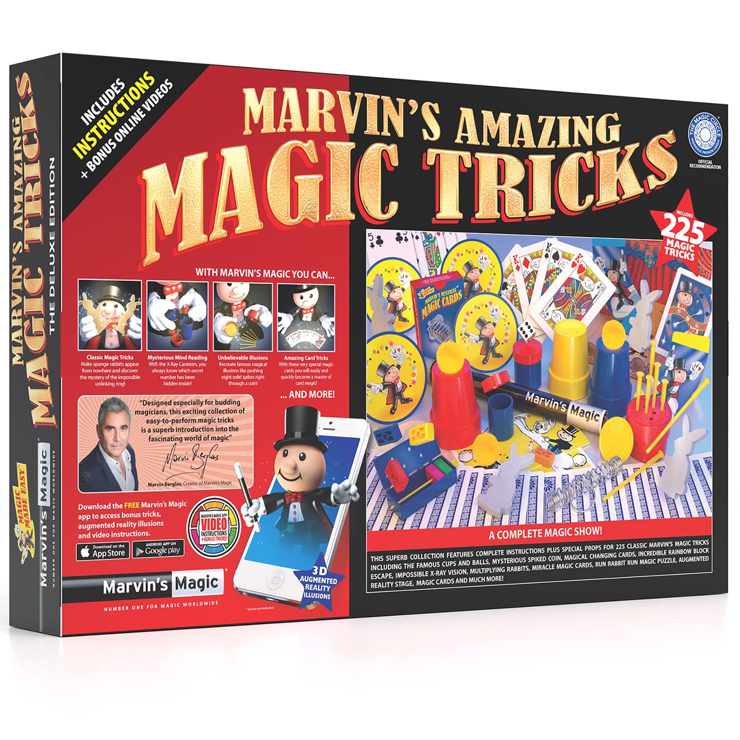 Marvin's Magic - 225 Amazing Magic Tricks for Children - Magic Kit - Kids Magic Set - Magic Kit for Kids Including Mystical Magic Cards, Magic Marvin's Magic