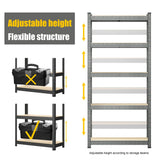 PrimeZone 2 Packs 28" W x 12" D x 59" H Garage Storage Shelves, 5 Tier Adjustable Storage Shelving Unit, Utility Standing Shelf Rack Organizer for PrimeZone