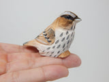 Selsela Sparrow Brown Bird Wood Ornament Hanging Animal Figurine Handmade Carved Decoration Selsela