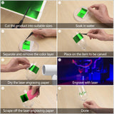 Frddiud Laser Engraving Marking Color Paper, 2 PCS Green Marking Paper, 15.3" x 10.4" Laser Engraving Paper for Fiber Laser Marking and Engraving, Frddiud