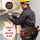 LAUTUS Oil Tanned Leather Tool Belt/Pouch/Bag, Carpenter, Construction, Framers, Handyman, Electrician - 100% LEATHER LAUTUS