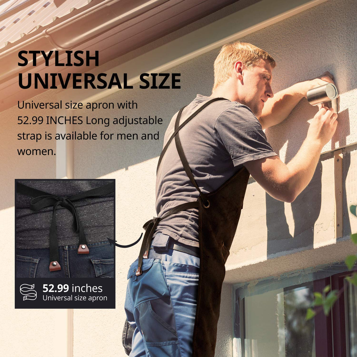 carrotez Durable Goods - Heavy Duty Canvas Work Apron [2nd Generation], Barber apron, Cotton Canvas Cross Back Adjustable Apron with Pockets, carrotez