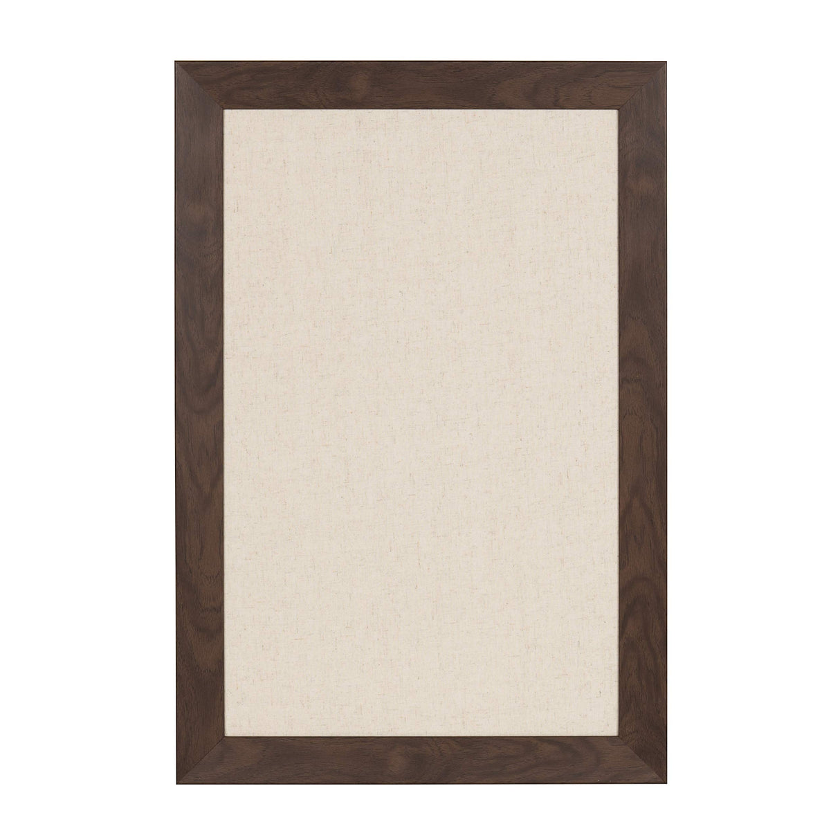 DesignOvation Beatrice Framed Linen Fabric Pinboard, 18x27, Walnut Brown DesignOvation