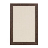 DesignOvation Beatrice Framed Linen Fabric Pinboard, 18x27, Walnut Brown DesignOvation