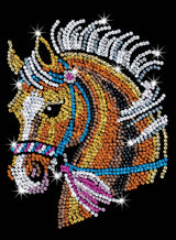 Sequin Art Blue Horse, Sparkling Arts and Crafts Kit; Creative Crafts for Adults and Kids Sequin Art