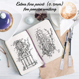 12 Pieces Rolling Ball Pens, Quick-Drying Ink 0.5 mm Extra Fine Point Pens Liquid Ink Pen Rollerball Pens (Black Ink) Frienda