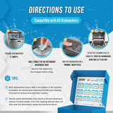 Dishwasher Cleaner And Deodorizer Tablets - 24 Pack Deep Cleaning Descaler Pods for Dish Washer Machine, Heavy Duty, Septic Safe, Natural Limescale ACTIVE