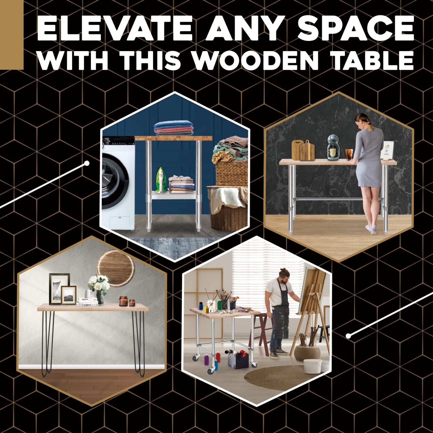 DuraSteel Multi-Purpose Maple Butcher Block Workbench Top - 24 x 30 x 1.5 in. Natural Finish DuraSteel