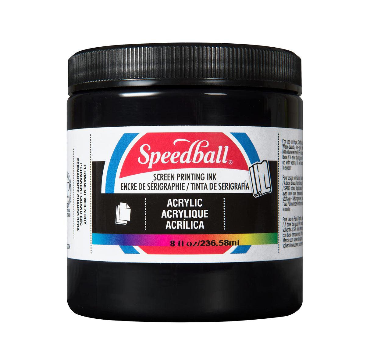 Speedball Acrylic Screen Printing Ink, 8-Ounce, Black Speedball