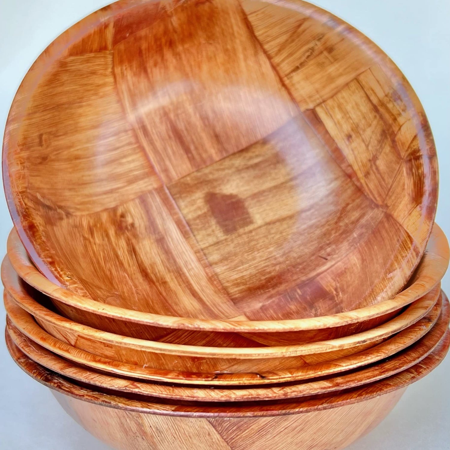 United Brands USA Wood Wooden Salad Bowl Set 6 (6 inches) United Brands USA