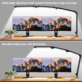 LED Desk Lamp with Clip,Flexible 4 Section 3 Light Source Office Desk Lamp,4 Color Temperatures and 5 Brightness Level Desk Light,Night Eye AILBTON