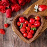 Tioncy 10 Pcs Wooden Dough Bowls Wood Heart Shaped Bowl Heart Dough Bowl Bulk Farmhouse Dough Bowl Candles Decoration for Home Dining Holding Candles Tioncy