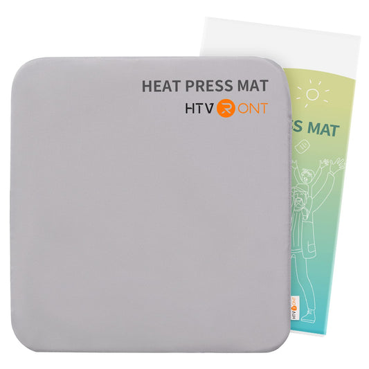 HTVRONT Heat Press Mat for Cricut: Heat Press Pad 15"x15" for Craft Vinyl Ironing Insulation Transfer, Double Sides Applicable Heat Mat for Heat - WoodArtSupply