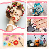 eBoot 72 Pcs Dried Pressed Flowers for Resin Molds Real Pressed Flowers Dry Leaves Bulk Natural Herbs Kit for Scrapbooking DIY Art Crafts Jewelry EBOOT