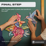 UNIDRAGON Original Jigsaw Puzzle Saver, Wall Art Mounting System to Display Completed Boards, Includes Cardboard Base, Stickers, 3 Sheets Adhesive UNIDRAGON