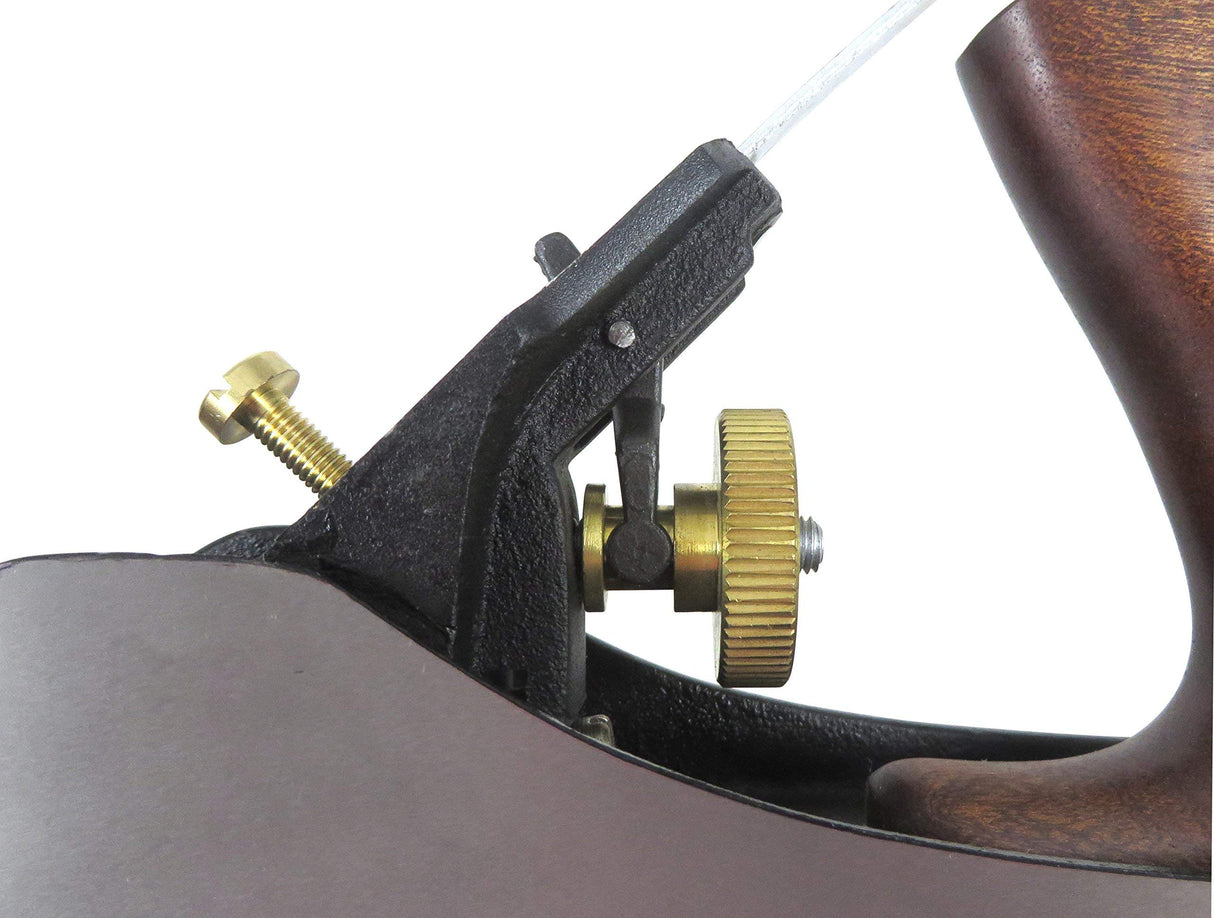 Taytools 469614 Smoothing Bench Hand Plane #4, 9-3/4 Inch Sole, Ductile Cast Body, Lapped Sides and Bottom, Blade RHC 55-60, Sapele Handle and Tote - WoodArtSupply