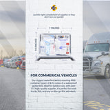 MFASCO Vehicle First Aid Kit - Compact Metal Kit - Portable & Mountable - Safety Kit for Commercial Vehicles & Workplace - DOT ANSI OSHA Compliant - MFASCO