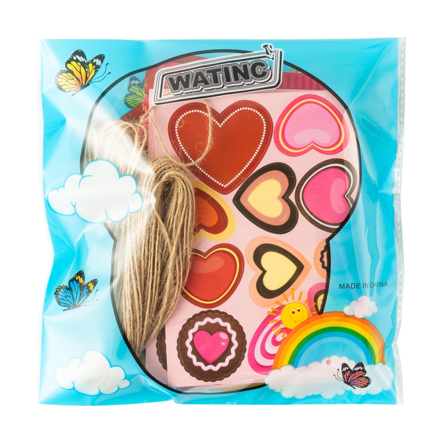 WATINC 30PCS Valentine’s Day Love Candy Jar Craft Kit, Make Your Own Valentines Thankful Candy Mason Jar, DIY Love Heart Candy Jar Decor Craft WATINC